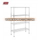 4-Tier Chrome Storage Shelves Heavy Duty Multi-size Steel rack